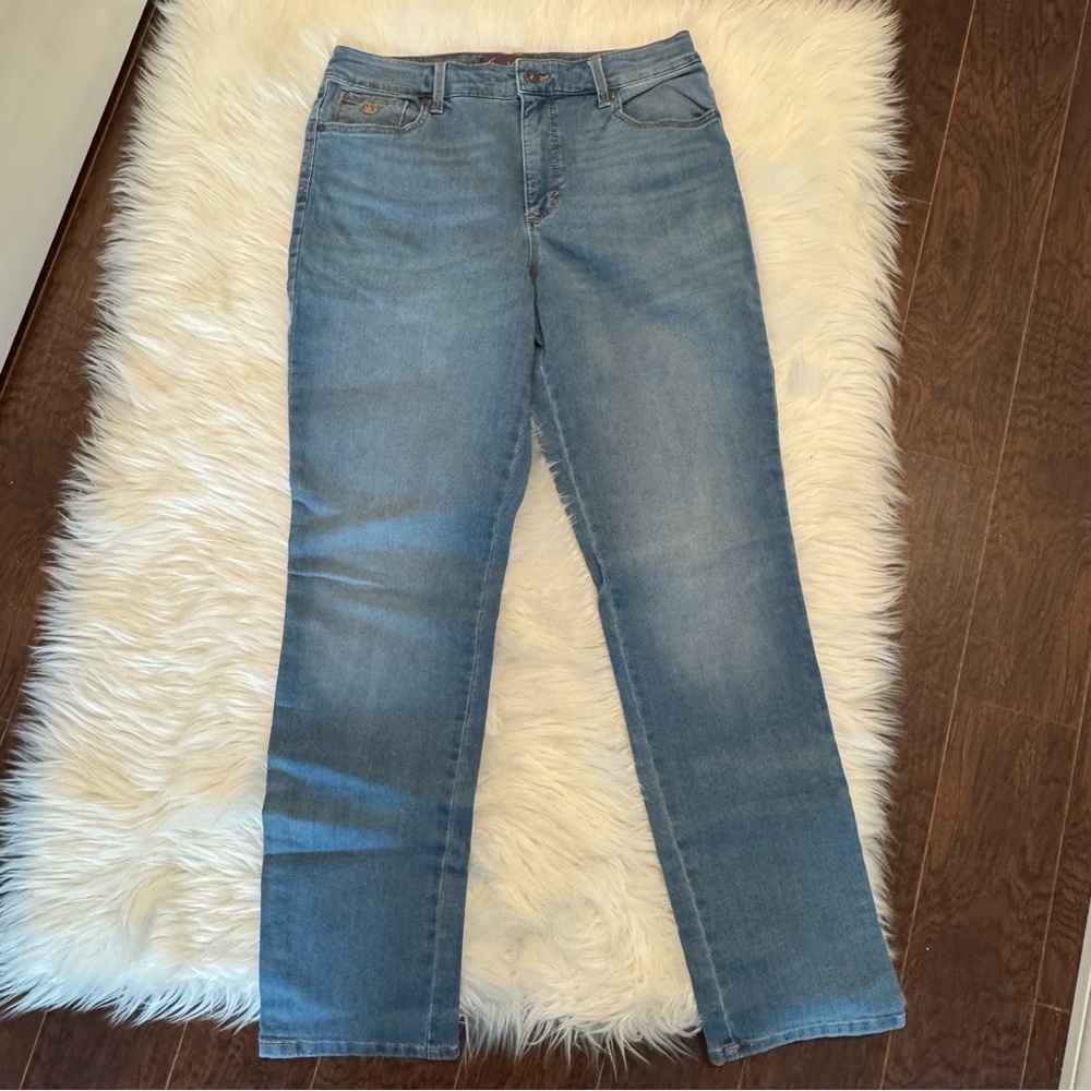 Gloria Vanderbilt Amanda 2.0 Jeans Size 10 Slim Leg Light Wash Denim NWT